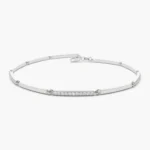 925 Silver Diamond Bar Bracelet - Image 3