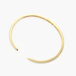 925 Silver Cuff Diamond Bangle Bracelet - Image 4