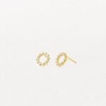 925 Silver Helen Diamond Sun Stud Earrings - Image 6