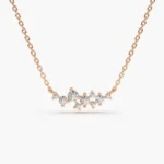 925 Silver Diamond Cluster Necklace - Image 8