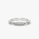 925 Silver Art Deco Graduating Diamond Full Eternity Ring - Image 3