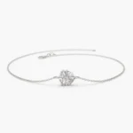 925 Silver Diamond Cluster Bracelet - Image 5