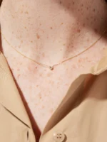 925 Silver Diamond Solitaire Necklace - Image 5