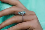 925 Silver 10.25Ct Pear Cut Diamond Engagement Ring - Image 4