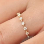 925 Silver  7 Stone Round Diamond Wedding Ring - Image 8