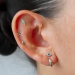 925 Silver Pave Evil Eye Stud - Image 2