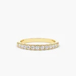 925 Silver 11 Stone Diamond Wedding Band - Image 4