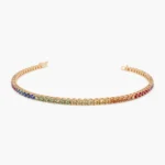 925 Silver Multi-Color Sapphire Bracelet - Image 3