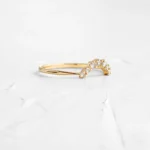 925 Sterling Silver Three-Row Diamond Stack Ring - Image 4