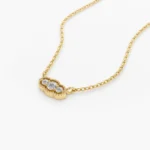 925 SilverArt Deco Trio Diamond Necklace - Image 3