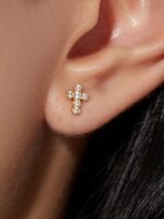 925 Silver Cross Earrings