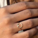 925 Silver Circle Diamond Ring - Image 6