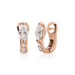 925 Silver Pave Diamond Huggies