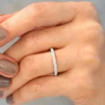 925 Silver Double Row  Diamond Ring - Image 5