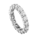 925 Silver Round Diamond Eternity Band - Image 4