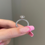 925 Silver 4CT Oval Cut Diamond Engagement Ring - Image 3