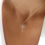 925 Silver Celestial North Star Diamond Necklace - Image 5