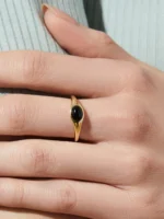 925 Silver Reese Onyx Ring - Image 5