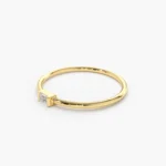925 Silver Single Baguette Solitaire Diamond Ring - Image 6