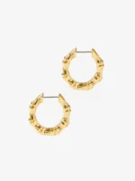 925 Silver Bamboo Medium hoops - Image 2