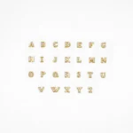 925 Silver Pave Initial Stud Earrings - Image 3