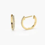 925 Silver Mini Diamond Huggies Earrings