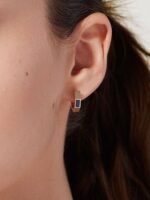 925 Silver Octagon Hoop Earrings