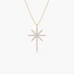 925 Silver Celestial North Star Diamond Necklace - Image 6