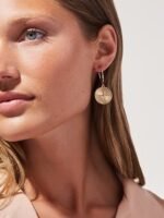 925 Silver Coin Dangle Hoop Earrings - Image 3