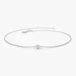 925 Silver Diamond Solitaire Bracelet - Image 3