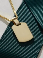 925 Silver Medium Tag Necklace - Image 4