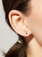 925 Silver Tiny Stud Earrings - Image 2