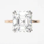 925 Silver 7.70Ct Ascher Cut Diamond Engagement Ring - Image 5