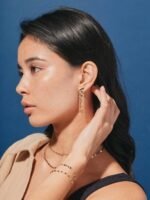 925 Silver Dangle Chain Stud Earrings - Image 4
