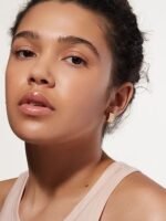 925 Silver Textured Hoop Earrings - Image 3