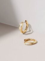 925 Silver Opal Hoop Earrings - Image 5