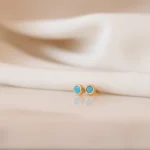 925 Silver Ariel Turquoise Stud Earrings - Image 2