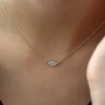 925 Silver Diamond Evil Eye Necklace - Image 8