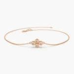 925 Silver Dainty Quad Diamond Bracelet - Image 7
