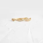 925 Sterling Silver Entwined Cubic Zirconia Band Ring - Image 2