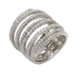 925 Silver Spiral Diamond Ring - Image 2