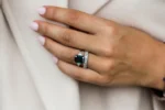 925 Silver 4.7 Carat Emerald Stone Engagement Ring - Image 2