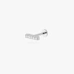 925 Silver Pave Bare Flatback Stud - Image 5