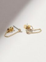 925 Silver Chain Stud Earrings - Image 4