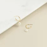 925 Silver Margot Pearl Hoops - Image 7