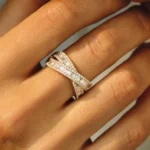 925 Silver Baguette Diamond Stacking Ring - Image 5