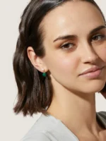 925 Silver Milan Green Earrings - Image 4