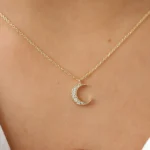 925 Silver Moon Diamond Necklace - Image 2