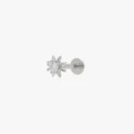 925 Silver Starburst Flatback Stud - Image 4