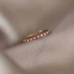 925 Silver Ruby and Diamond Alternating Eternity Ring - Image 8
